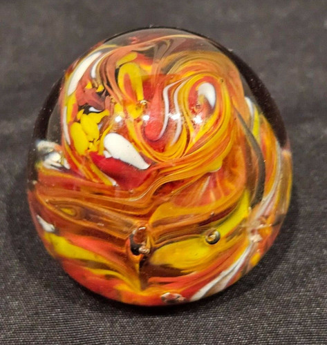 Vintage glass art paperweight - art,