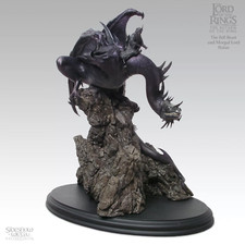 Sideshow Weta FELL BEAST WITH MORGUL LORD Witch King Statue Lord of the Rings
