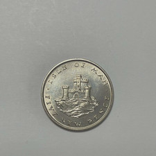1971 Isle of Man 5p Five Pence Coin – Tower of Refuge Design – Uncirculated