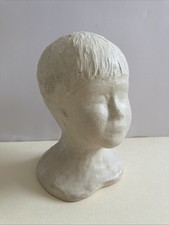Vintage Small Clay Bust Child