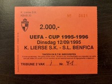 Ticket Lierse v Benfica 1995