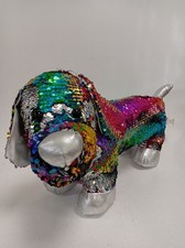 Colourful Reversible Sequin Dachshund Dog Plush Toy