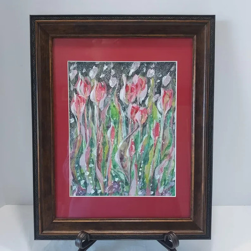 Original tulip watercolor - original,