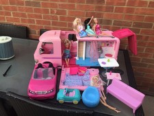 Barbie Dream Camper Van Playset with dolls and 2 Cars **COLLECTION ONLY**
