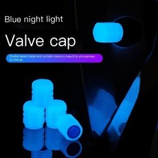 4× Blue Fluorescent Car Tire