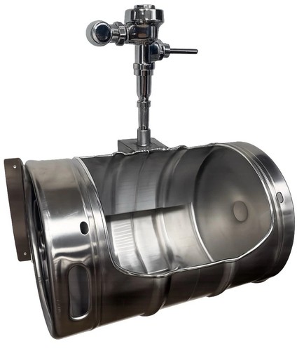Beer keg trough urinal with - keg,