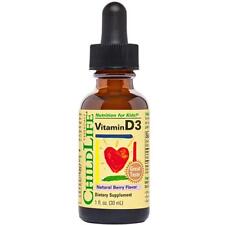 ChildLife Liquid Vitamin D3 1 fl oz (30ml) Berry Flavour, Immune System Support