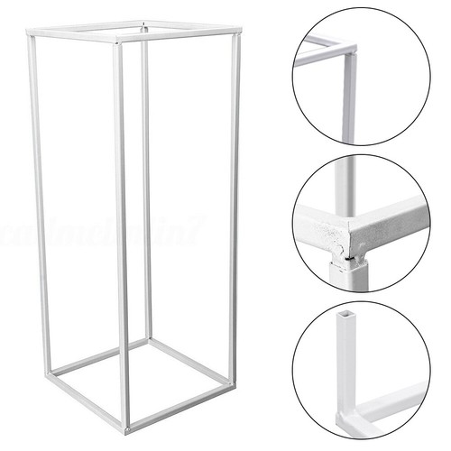 100cm white metal flower stand - flower,