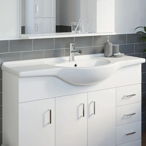 White gloss semi - gloss, semi-recessed