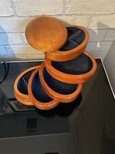 Vintage Calgon Flex Zorb Jewellery Box 5Tier Oval Swivel lovely Christmas gift  