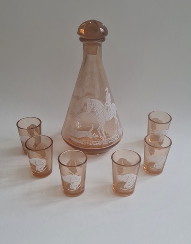 Vintage glass decanter - glass, with