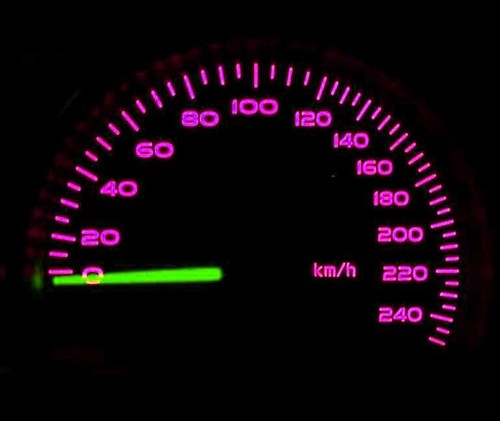Pink led dash speedo - pink,