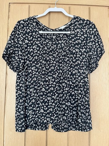 Fatface black floral button - black,