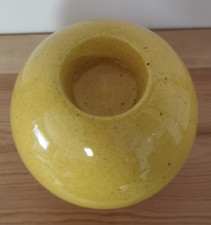 Yellow Speckled Round Sphere Globe Tea Light Holder 11 cm Sphere
