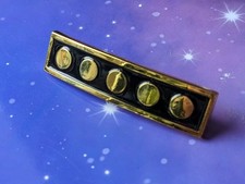 Star Trek Admiral Metal Rank 5 Pips Pin Insignia DS9 Voyager TNG Movie Badge