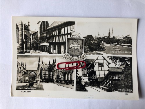 Coventry multi view rppc 1955 - coventry,