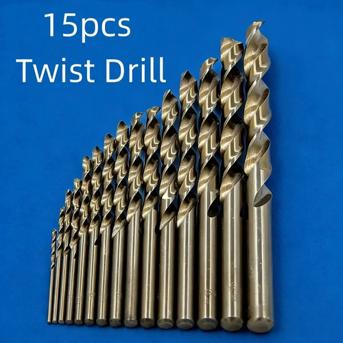 15pcs cobalt hss drill bit - cobalt,