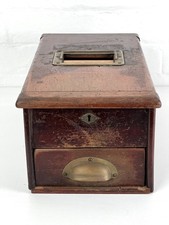 Vintage Wooden Till Cash Register with drawer Bell and brass fittings 