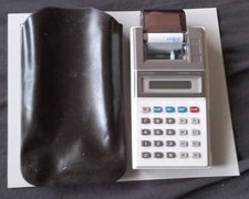 sharp elsi mate calculator El-1188,white,grey and brown,with cover-not working