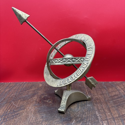 Solid brass armillary - brass, sundial