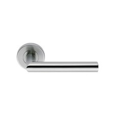 Carlisle Brass Treviri Lever On Round Rose Satin Stainless Steel Door Handle
