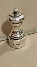 DAVID SHAW SILVER 1980 STERLING SILVER Pepper Mill Grinder Vintage