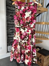 HEARTS & ROSES Tea/Rock  DRESS, PINK FLORAL DRESS Size 12