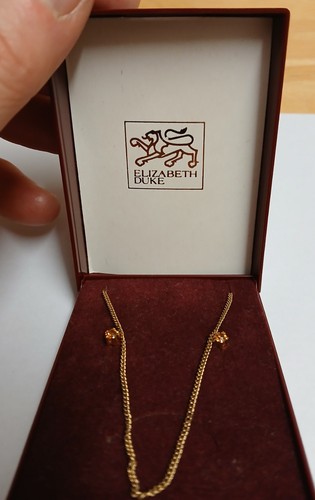 Simple gold chain and earrings
