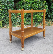 SID POLLARD YORKSHIRE OAK 2 TIER SERVING TROLLEY