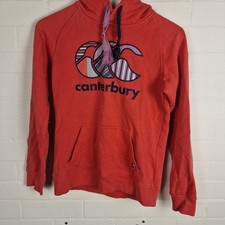 Canterbury Womens Red Long Sleeve Pullover Over the Head Uglies Hoodie Size 8 UK