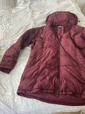 Jack Wills Ladies UK 14 Puffer Puffa Jacket Coat Hooded Wine Burgundy’s Padded