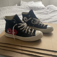 Converse X CDG Play Comme Des Garçons Black Chuck Taylor Hi-Top 9 UK, EU 42.5