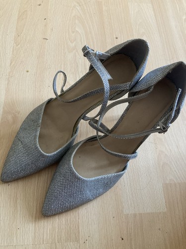 Ladies silver sparkly stiletto - ladies,