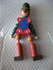 Vintage Circus Clown Wood Jumping Jack Toy FAMO Austria - note on  condition