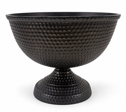 Large black hammered metal - large,