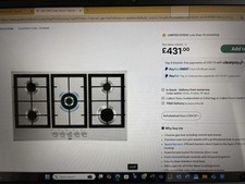 AEG HGX95320SM 3000 Series 90cm 5 Burner Gas Hob With Wok Burner Stainless NEW