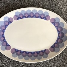 VINTAGE ROYAL TUSCAN RETRO BONE CHINA SERVING PLATTER 15.5