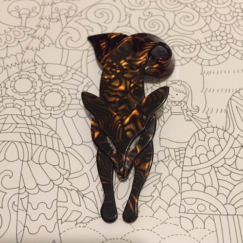 Lea stein brooch vintage fox - stein,