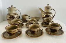 Cornish Crowan Pottery Harry & May Davis Coffee Set Some Damage See Desc & Pics