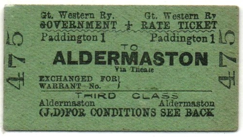 Great western railway - western, ticket