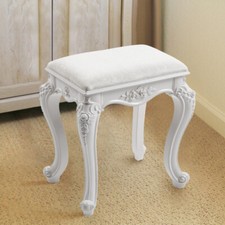 French Style Footstool Dressing Table Stool Bedroom Makeup Chair Seat Footrest