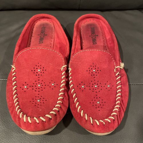 Minnetonka suede leather mule - minnetonka,
