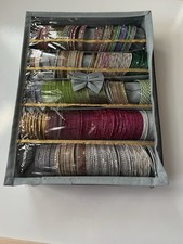 ? Bangle Box 5 Roll Holder Storage Indian Grey/Silver UK✔✂