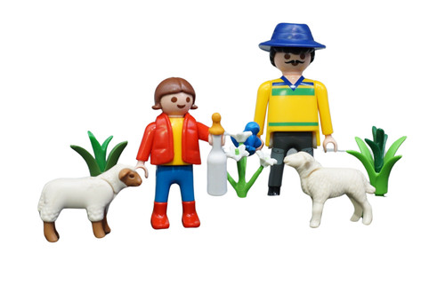 Playmobil farm set girl man - set,