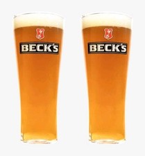 2 X Becks Beer Pint Glasses