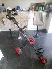 BIG MAX XTREME RIDER 3 WHEEL MANUAL GOLF TROLLEY WITH UMBRELLA & BOTTLE HOLDER 