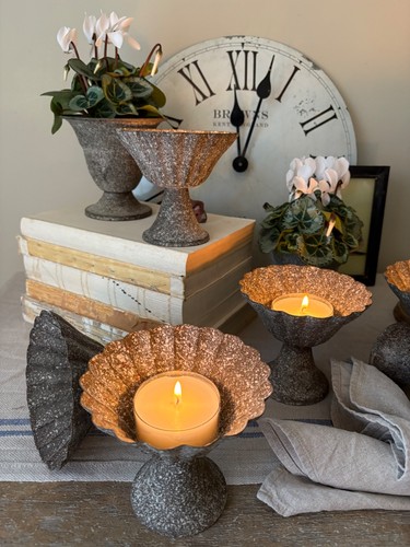 Fluted decorative urns - decorative,