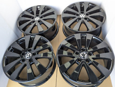 4X BLACK GENUINE VW GOLF MK 5 6 7 TOURAN CADDY MAXI LIFE 17" ALLOY WHEELS