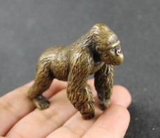 Brass Gorilla Animal Statue Small Sculpture Tabletop Figurine Home Decor Gifts