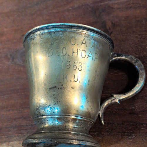 Antique silverplate footed - footed, cup